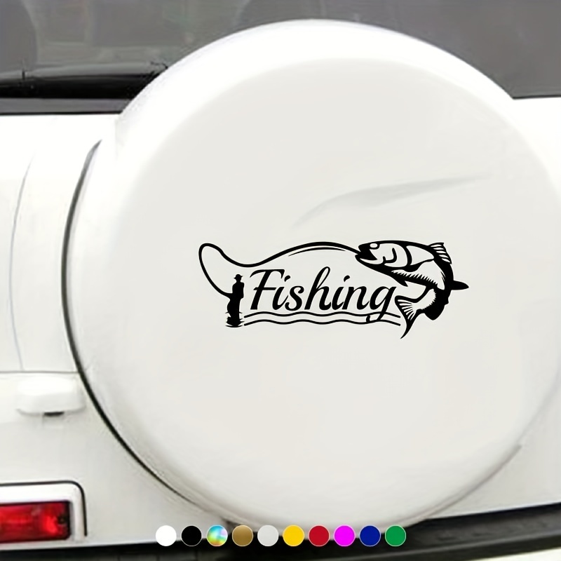 Decals Cars Bite Fish Hook Fishman Funny Car Bumper Vinyl - Temu
