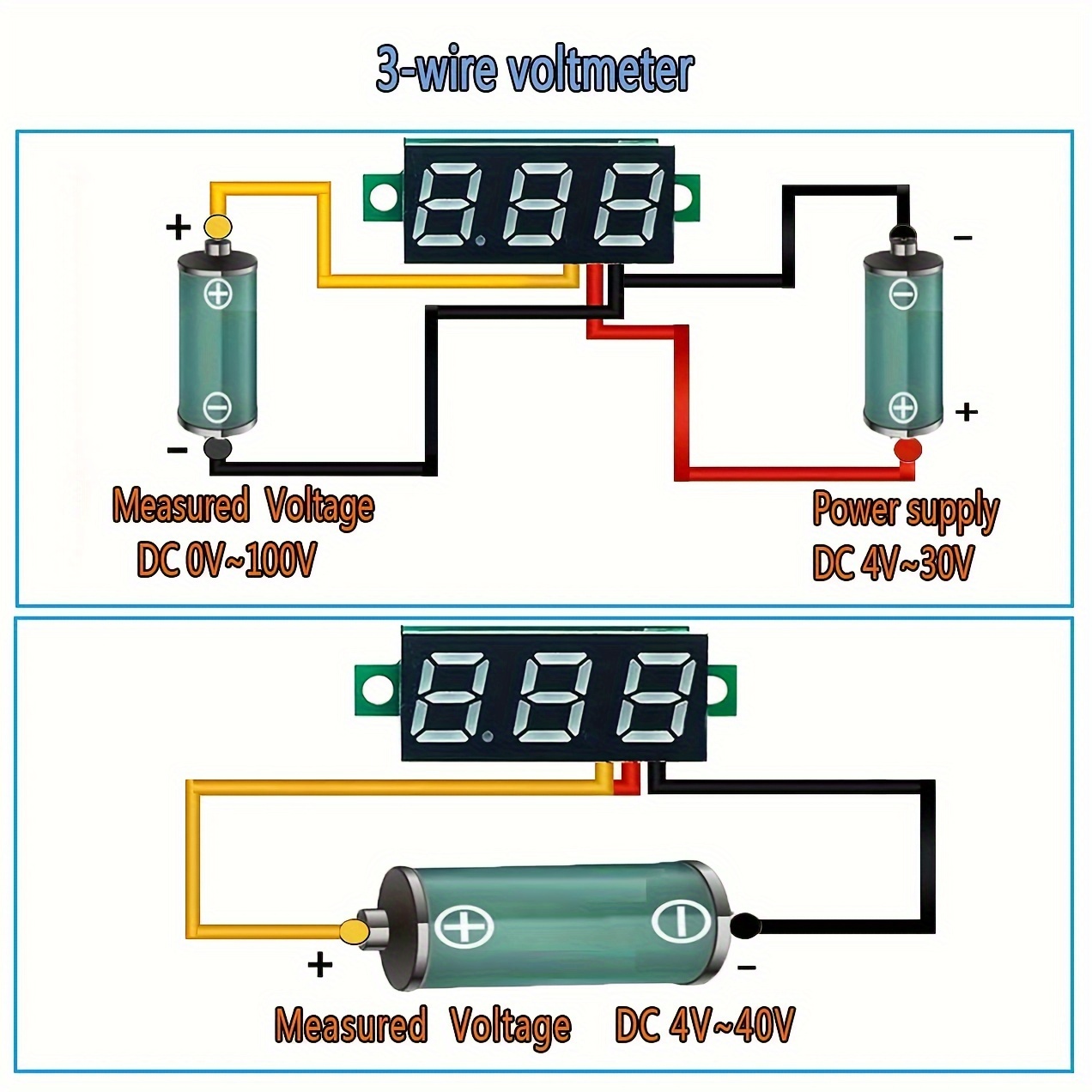 Voltmetro digitale 5V-30V DC 