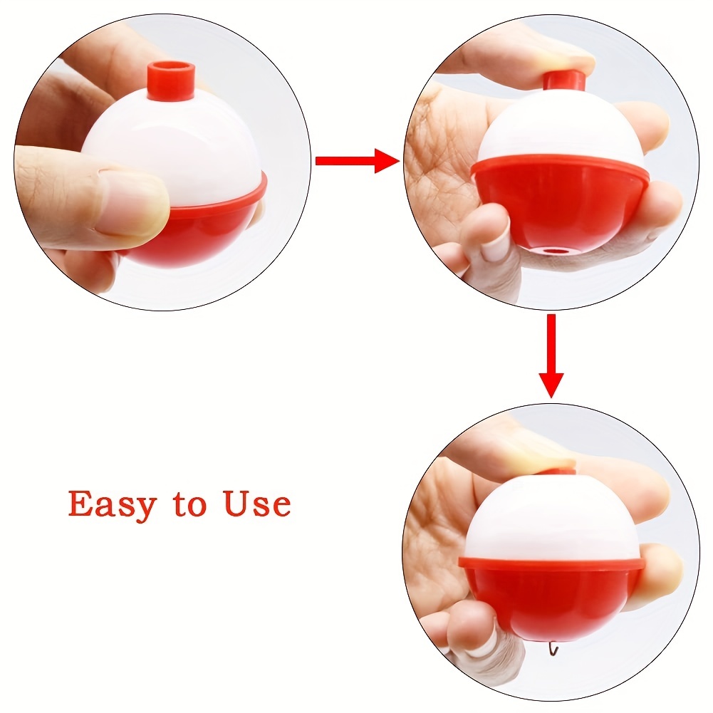 2/3/5/10pcs Red & White Fishing Floats, Hard ABS Fishing Bobbers, Fishing  Tackle Accessories