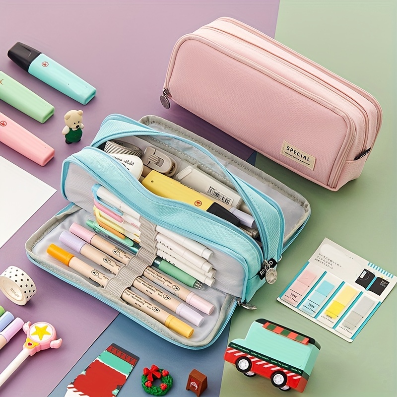 Large Capacity Pencil Case Kawaii Cute Pencil Cases - Temu