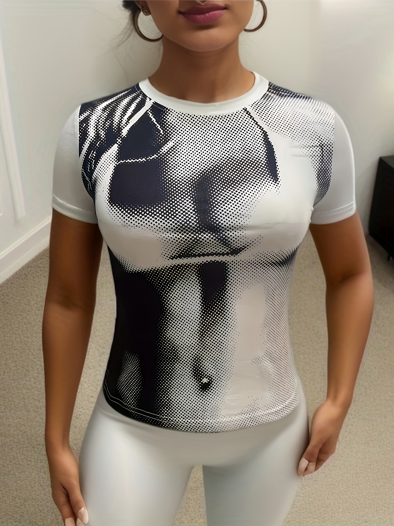 Body Print Shirt - Temu Canada