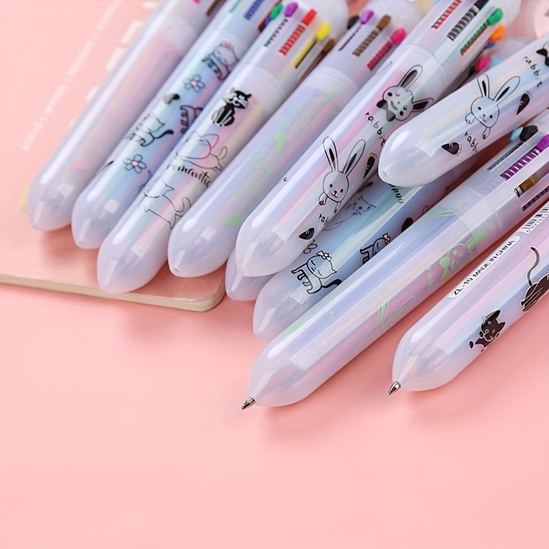 1pcs Creative Cute Rabbit Series Ballpoint Pens For Kids Gift Fashion  Cartoon 10 Colors Pen Mutilcolor Office Writing Supplies