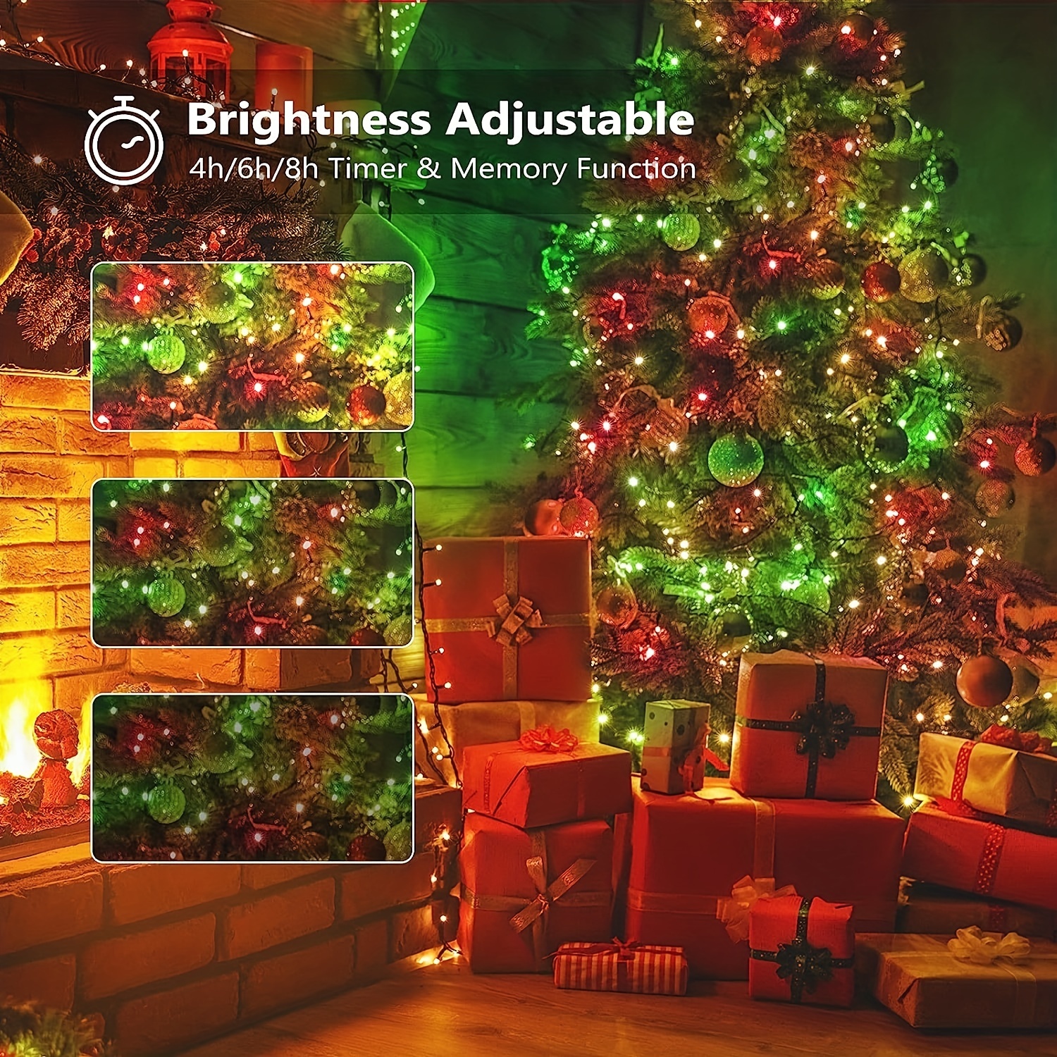 Rgb Color Changing Christmas Lights, 100 Led / 200led Rgb Xmas Tree Lights,  Halloween Lights With Remote Timer Fairy Twinkle Lights, Plug In Light,  Indoor Outdoor Xmas Wedding For Christmas, Home, Garden