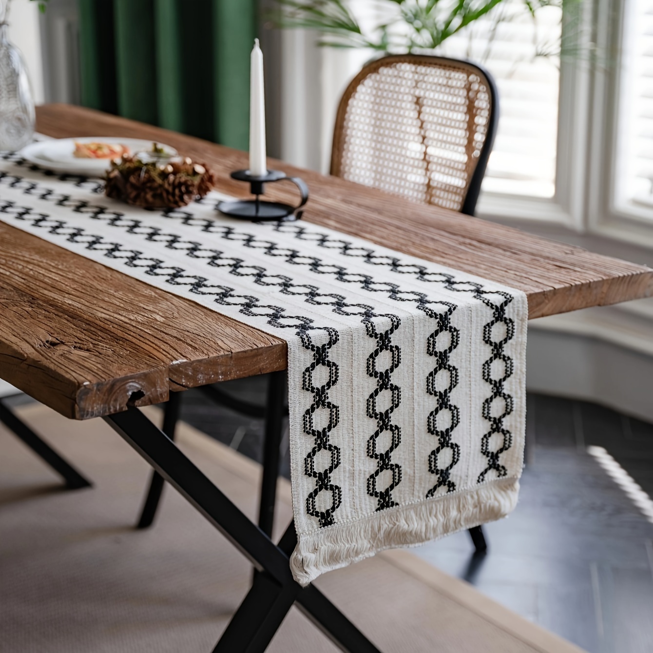 Add Bohemian look to your home décor projects, in making bed covers, table  covers, table runners,cushion covers by using our Zardozi trims and borders