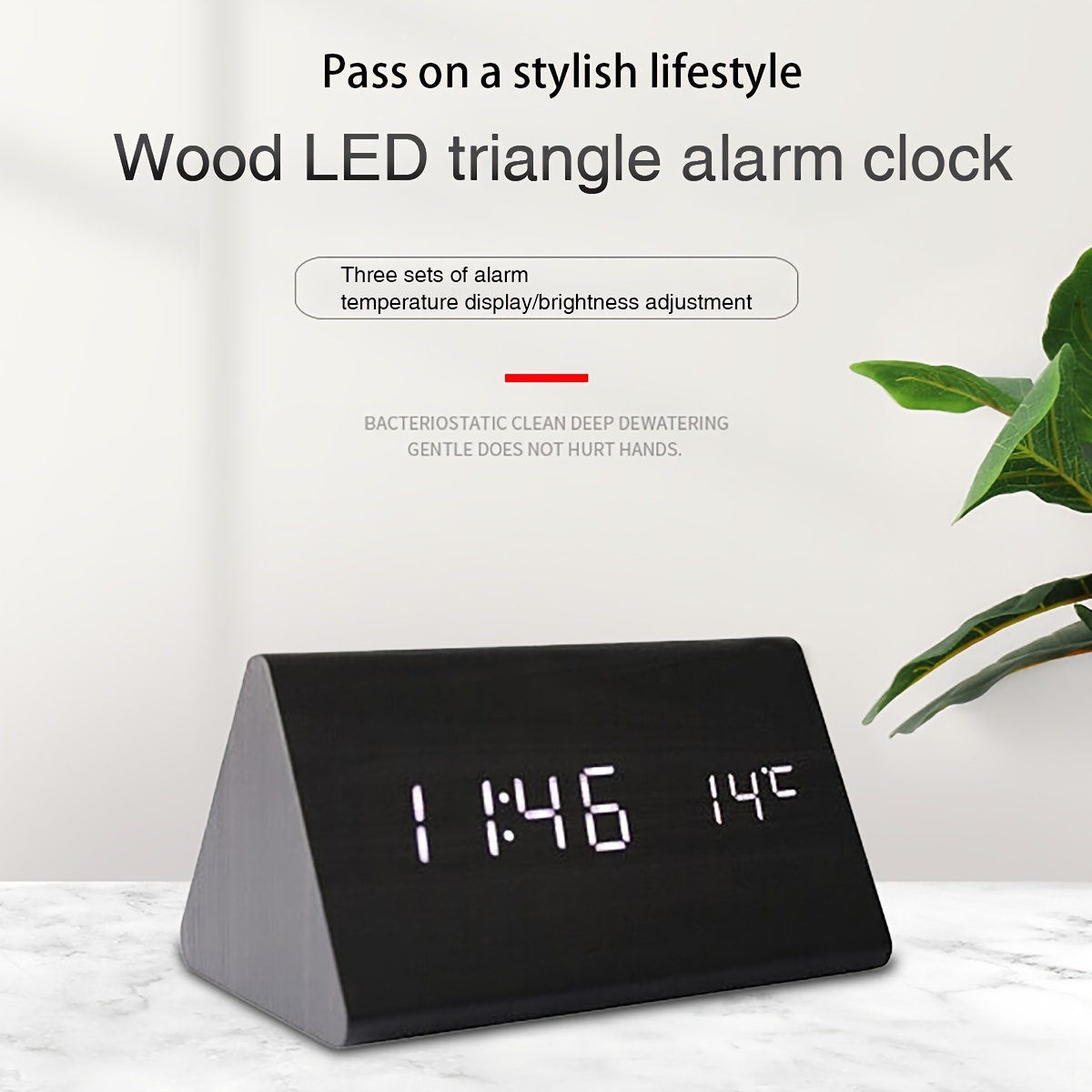 Reloj Despertador Digital Inteligente Con Pantalla LED Alarma Para Mesa De  Noche