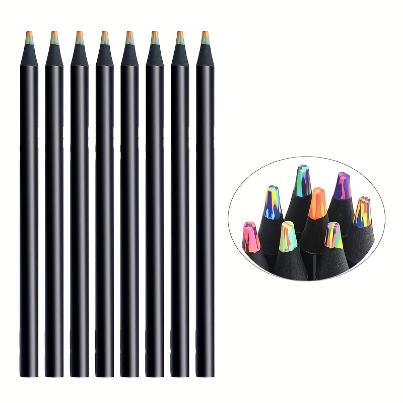 8pcs Large Gradient Rainbow Pencil Crayons Colour Pencil Set for