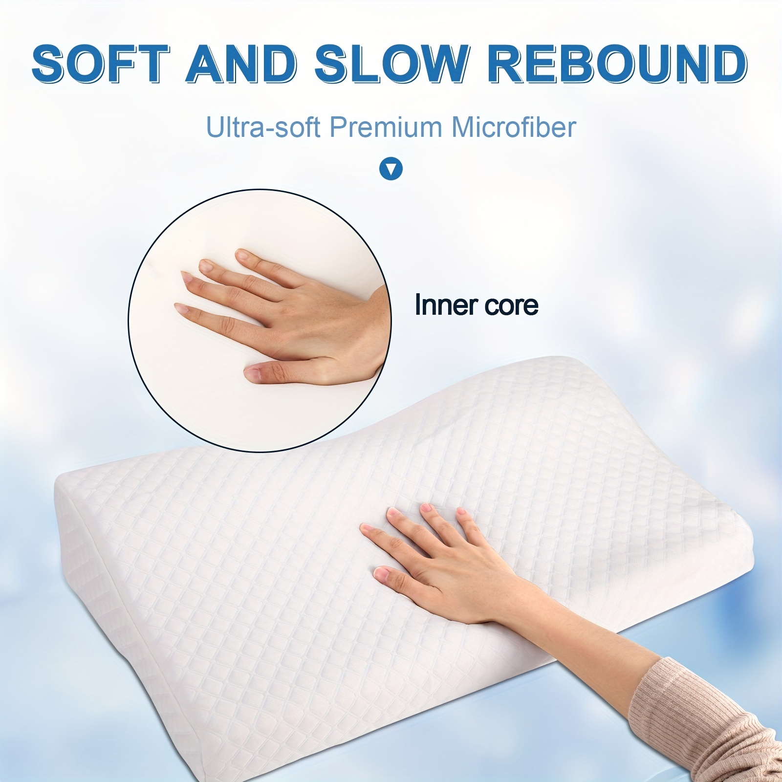 Stabilize Support Memory Foam Pillows For Sleeping - Temu