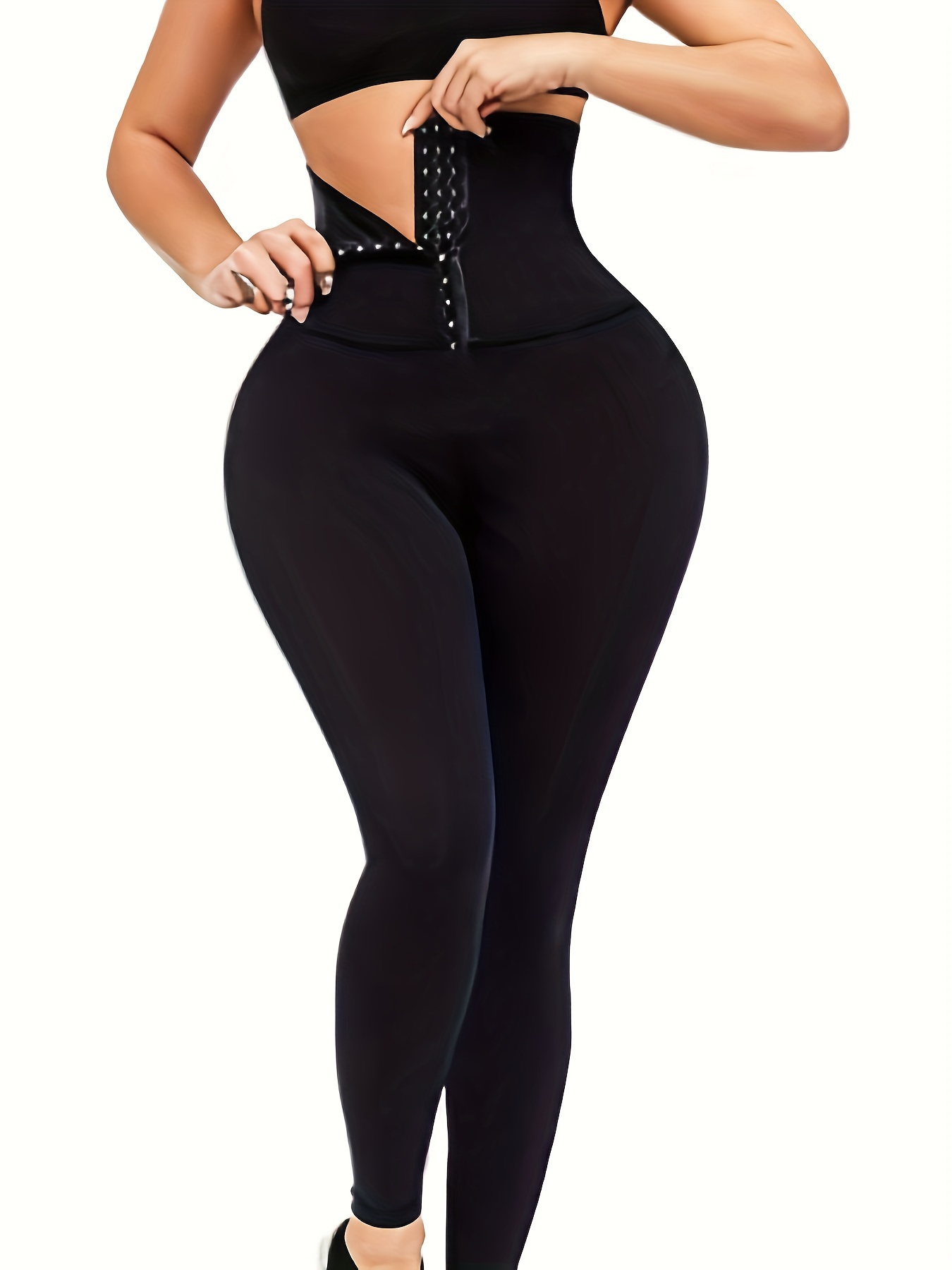 High Waist Solid Stretch Sports Flare Pants, Wide Waistband Tummy Control  Skinny Sports Flare Leggings, Women's Activewear