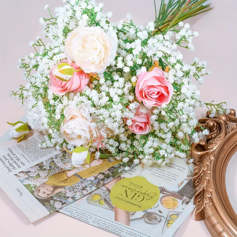 Babys Breath Artificial Flowers, Gypsophila Real Touch Flowers For