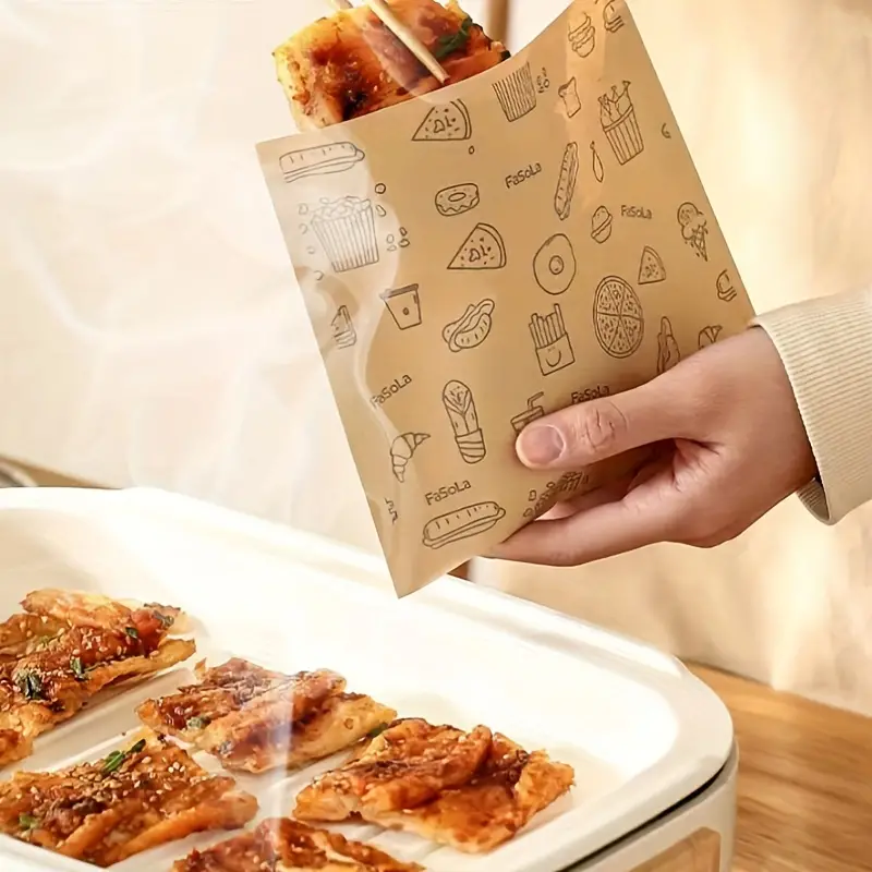 Disposable Toast Bags Cute Printed Sandwich Wrappers - Temu