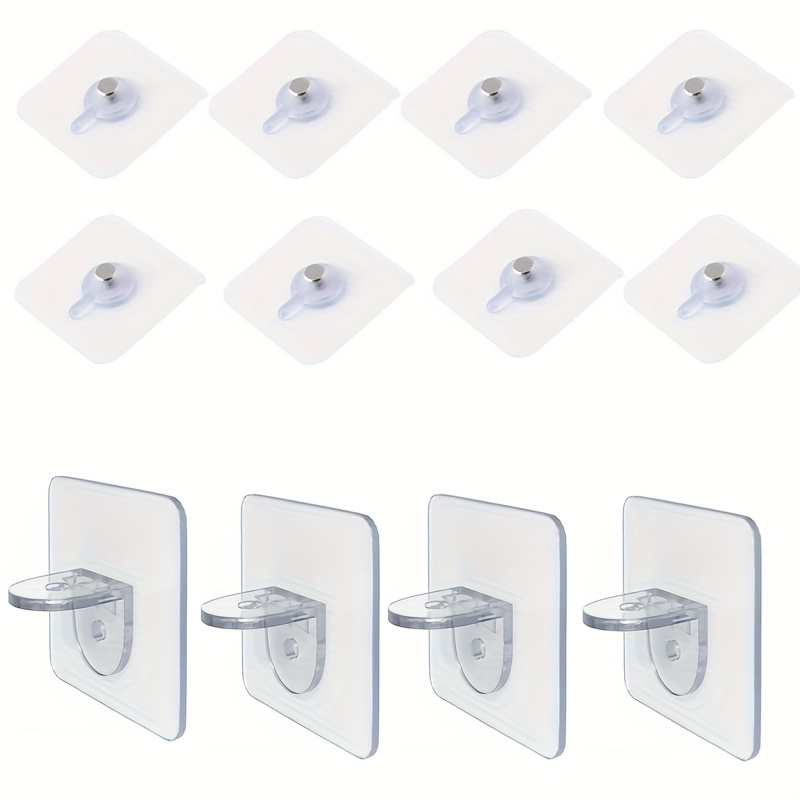 6/12/18pcs/set Adhesive Photo Support Hooks, Strong Sticky Punch Free  Holder Bracket For Pictures, Photo Frame, Wall, Household Storage Organizer  For