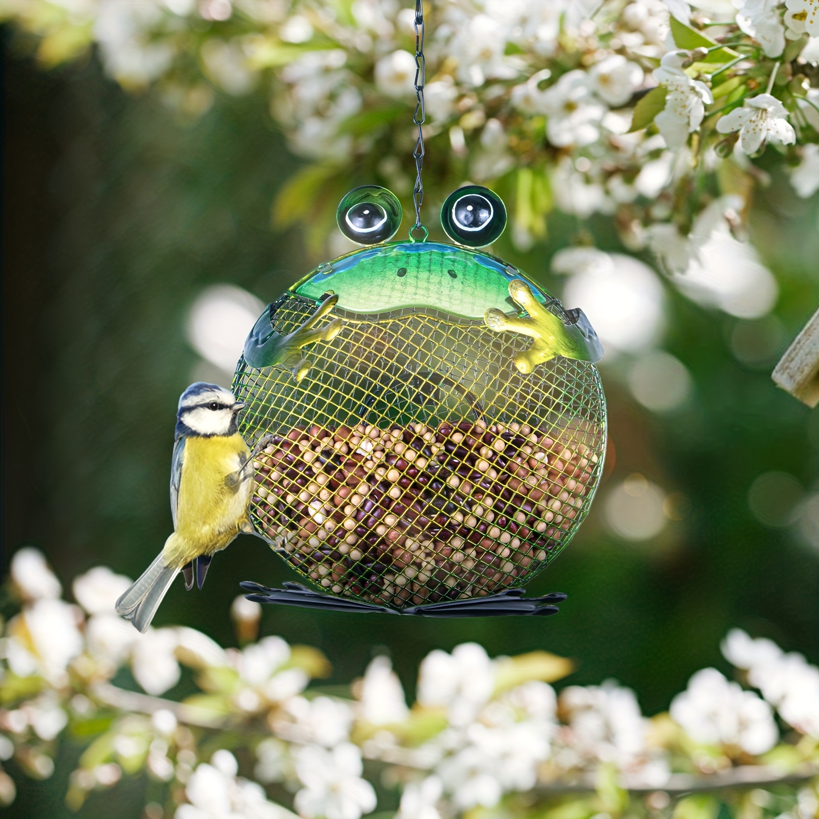 Décoration de jardin Mangeoire à oiseaux suspendue intelligente