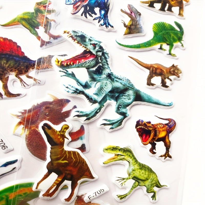 Adorable 3d Dinosaur Series Stickers Perfect For Notebooks - Temu