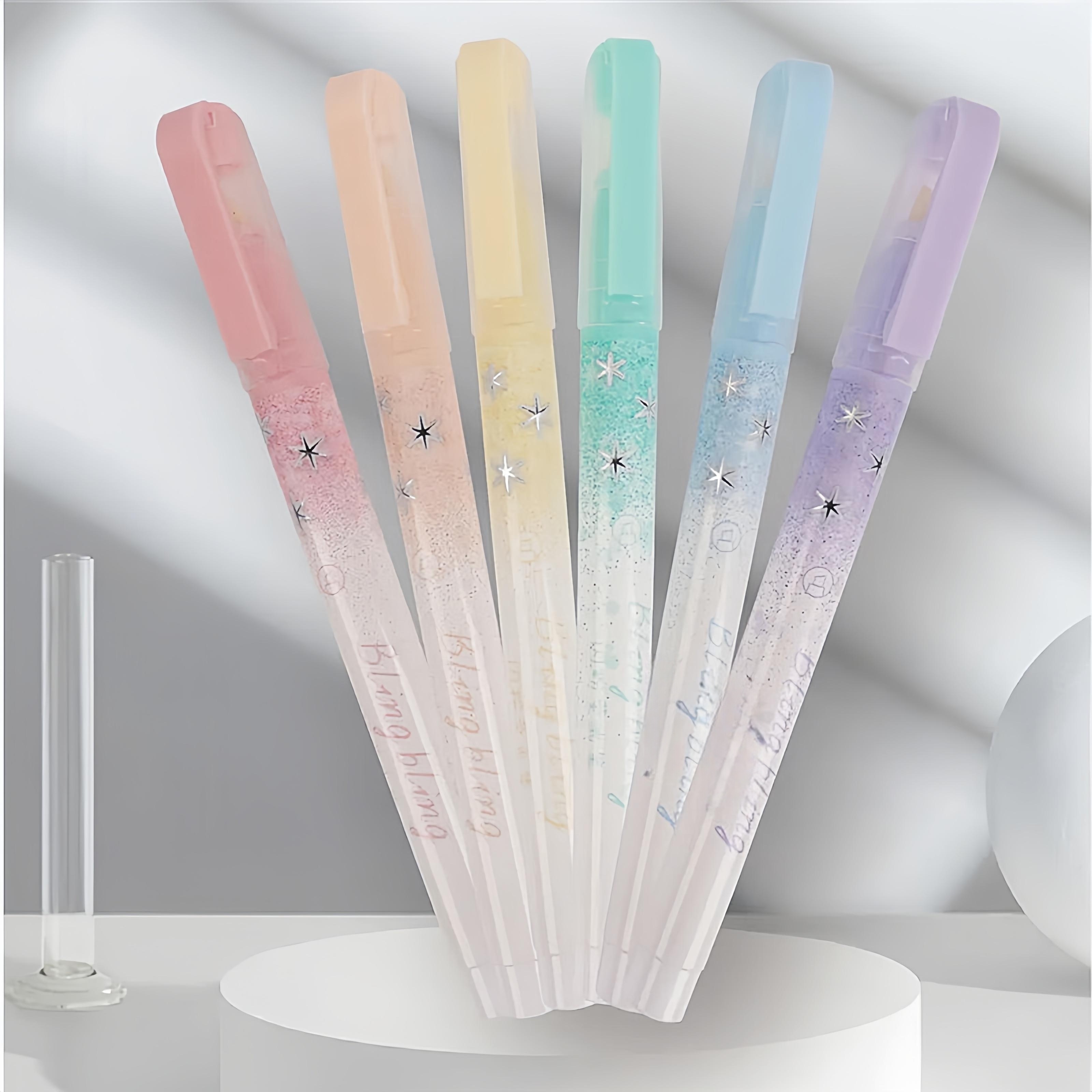 Glitter Highlighters Color Pens Macaron Color Glitter Pen - Temu