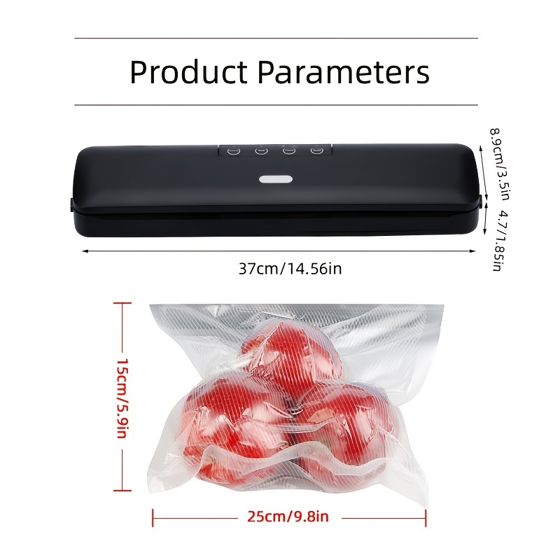 Vacuum Sealer Machine - Food Vacuum Sealer, Automatic Air Sealing System  for Dry and Wet Food Storage, 6-in-1 Design, Packaged with 10 Vacuum Seal