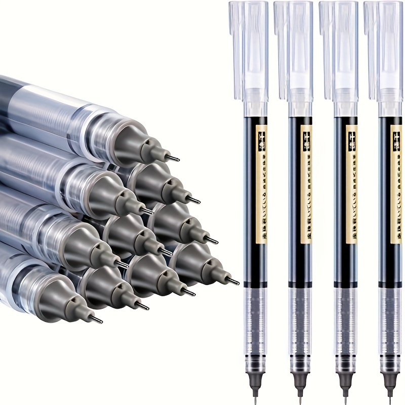 Rollerball Pen Fine Point Pens: 16 Pack 0.5mm Black Gel Liquid Ink Pens  Extra Thin Fine Tip Pens, Rolling Ball Point Writing Pens for Note Taking