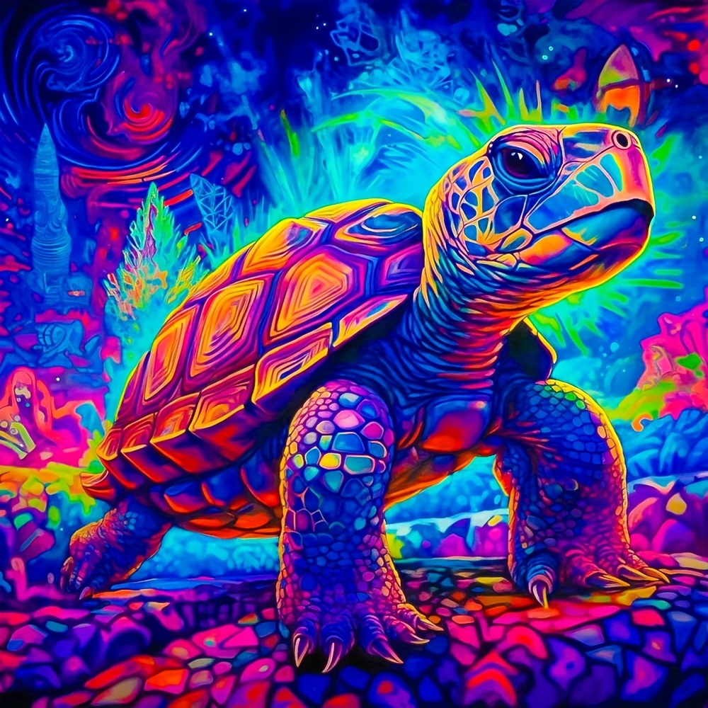 Colorful Sea Turtle, 5D Diamond Painting Kits