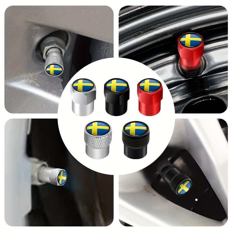 Tapones de válvula de neumático de rueda de coche, color negro, tapas de  aire para Suzuki