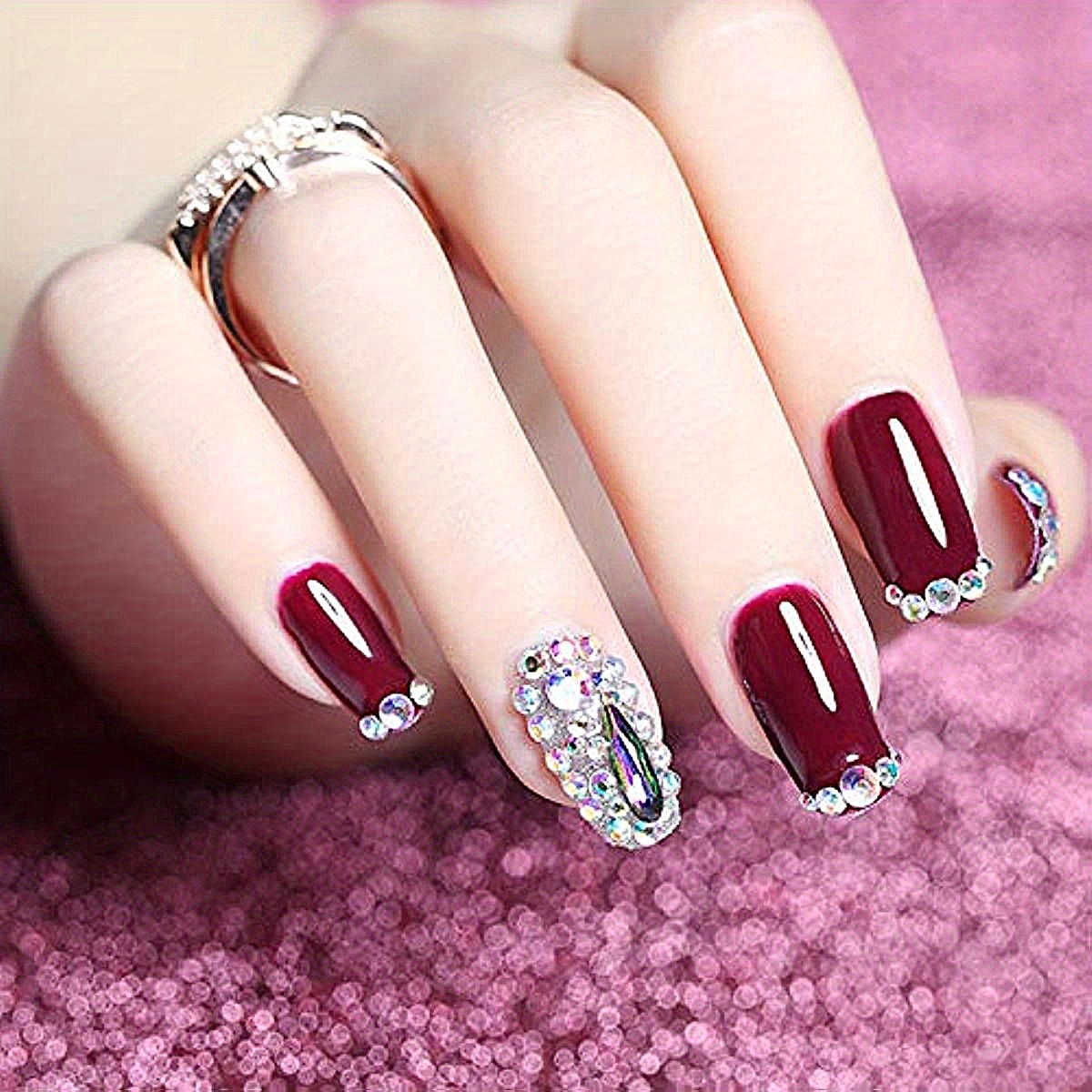 Manicure Nail Rhinestones Nail Gemstones, Mix Shaped Flat Rhinestones For  DIY Accessories For Makeup Dress Up Manicure Decoration Clothes Shoes