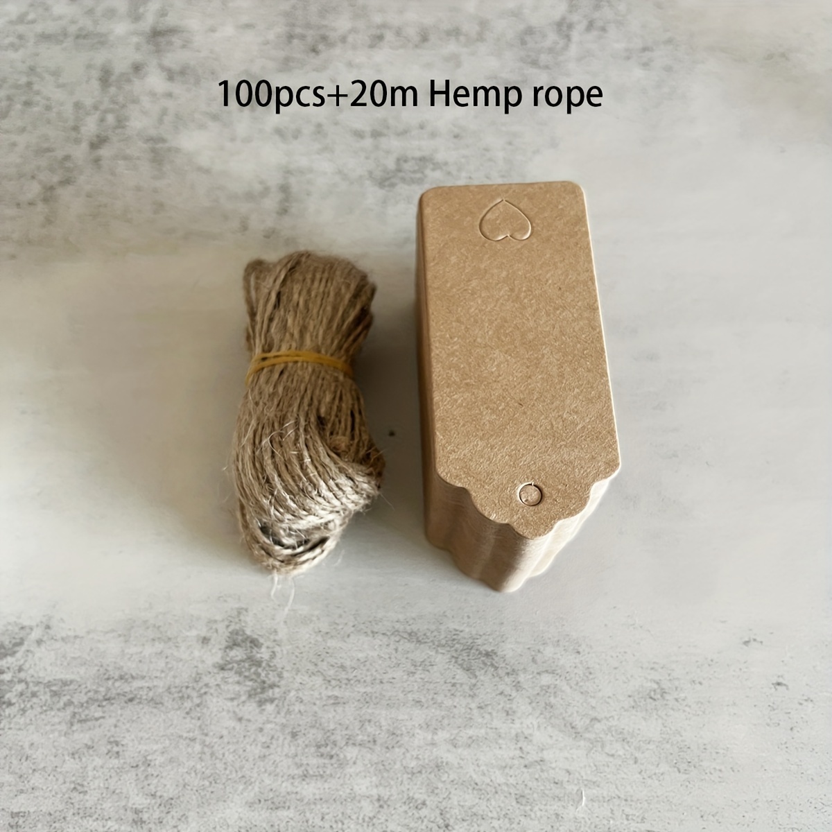 Hollow Heart Kraft Paper Hang Tags With Hemp Rope Diy Gift - Temu