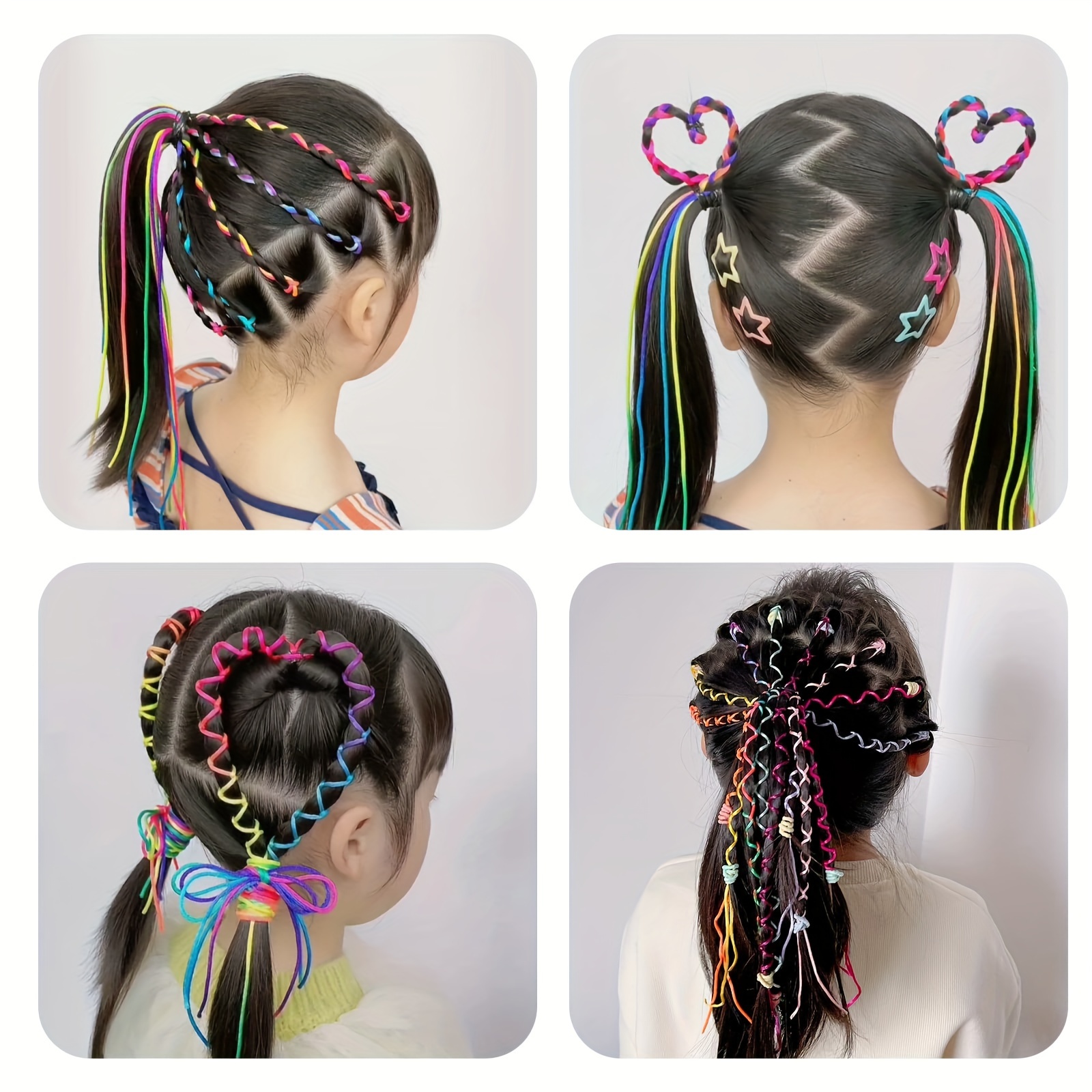 32Pcs Colorful Hair Wrap String For Braids, Multi Rainbow Braiding Hair  Tie, Gradient Color Hair Rope Band, Girls Braids Hair Styling Accessories  (C#) - Yahoo Shopping