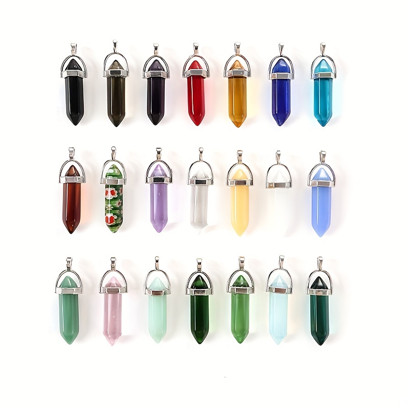 Double Pointed Hexagonal Column Pendant for Necklace