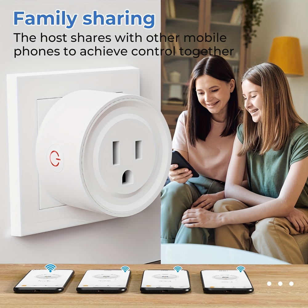 4PCS Smart Sockets Remote Control Outlet with Timing Function,EU Plug