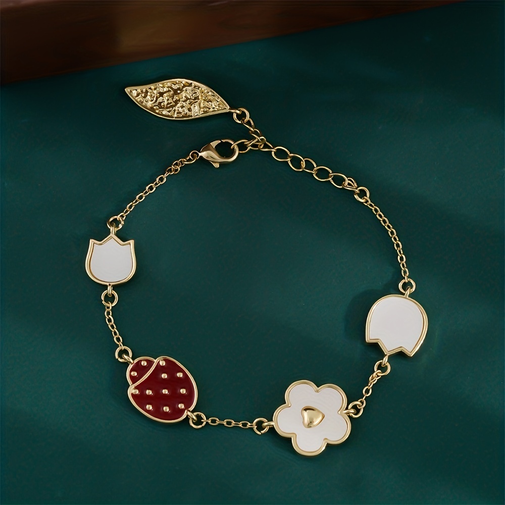 Four-Leaf Clover Five-Flower Bracelet Female Ins Niche Design Good