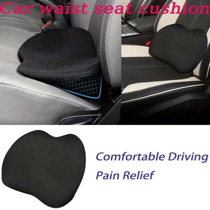 Universal Car Seat Cushion, Increase Height Hip Seat Lumbar Support Cushion  Premium Sponge Removable Driving Seat Cushion For Car Truck Office Chair