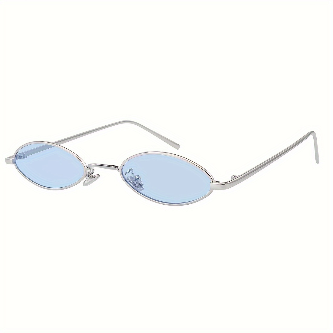 * Vintage Oval Sunglasses For Women Men Retro Small Metal Frame Designer  Gothic Glasses Props