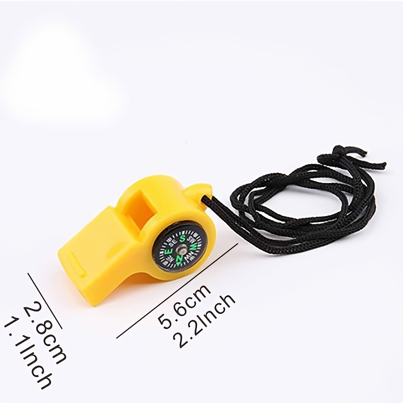 1pc 7 In 1 Multi-functional Outdoor Camping Whistle With Compass