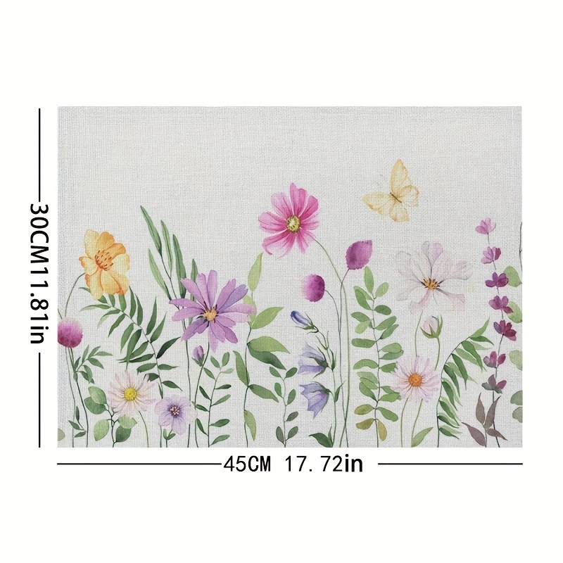 1pc Beautiful Colorful Plants And Flowers Retro Garland Print
