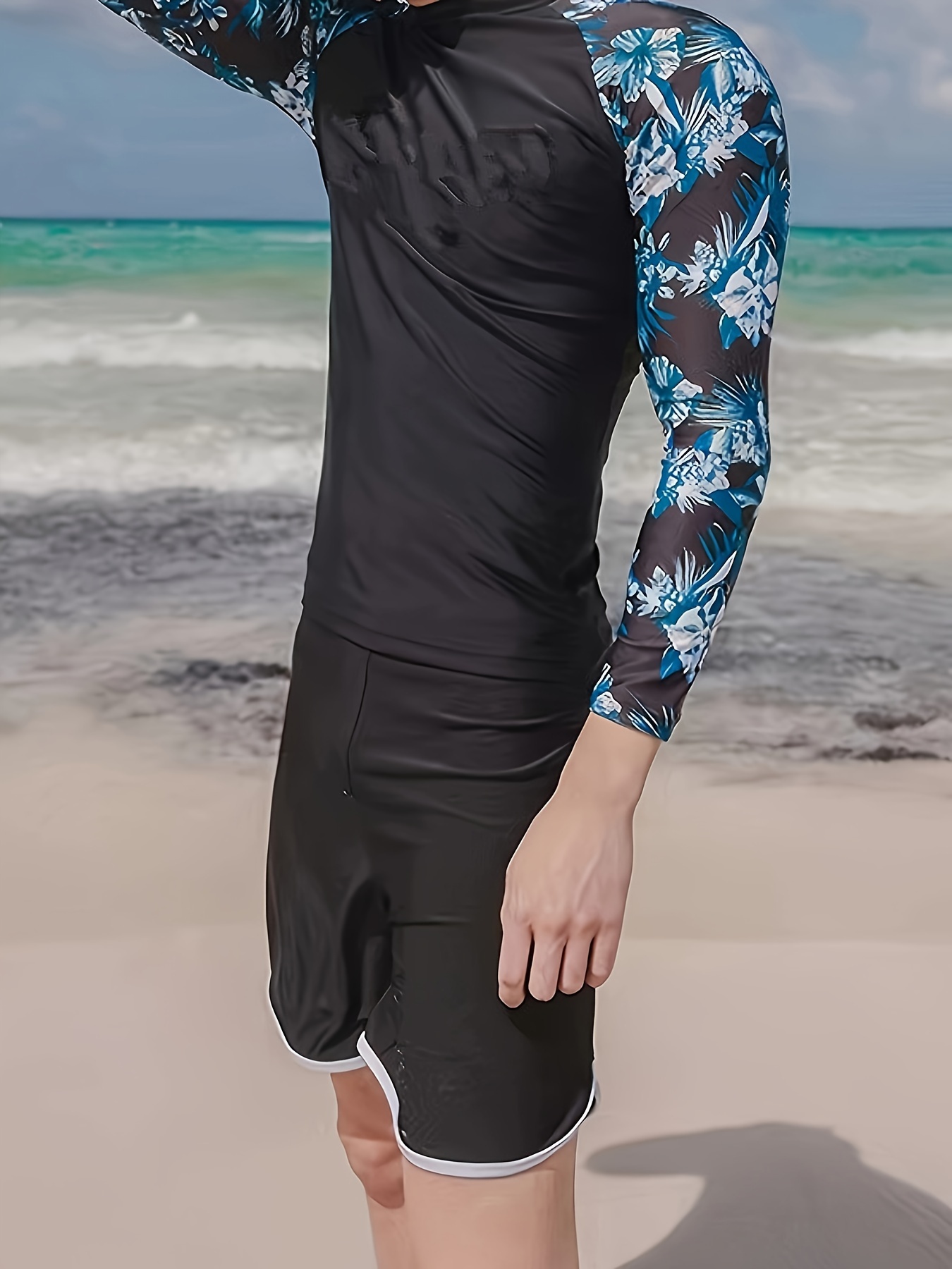 Men's Swimsuit Quick drying Skinny Fit Diving Suit Long - Temu