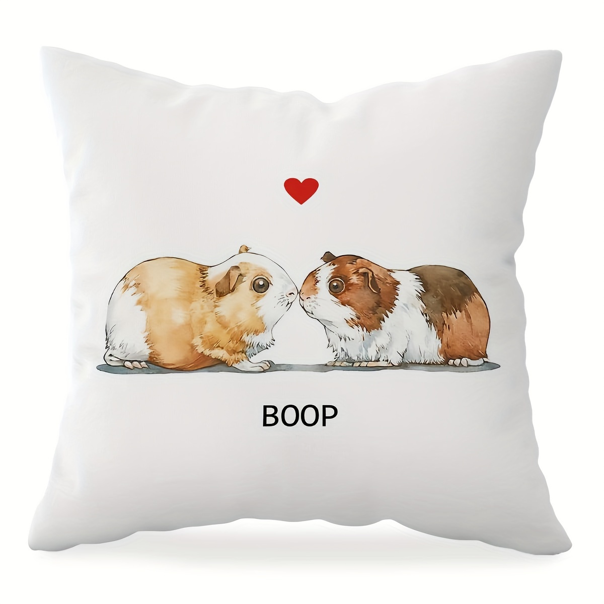 

1pc Honlung Funny Guinea Pigs Throw Pillow Covers, Love Quote Decorative Throw Pillow Cases For Rustic Home Bedroom Living Room Room, Gifts For Couples 18x18 Inch