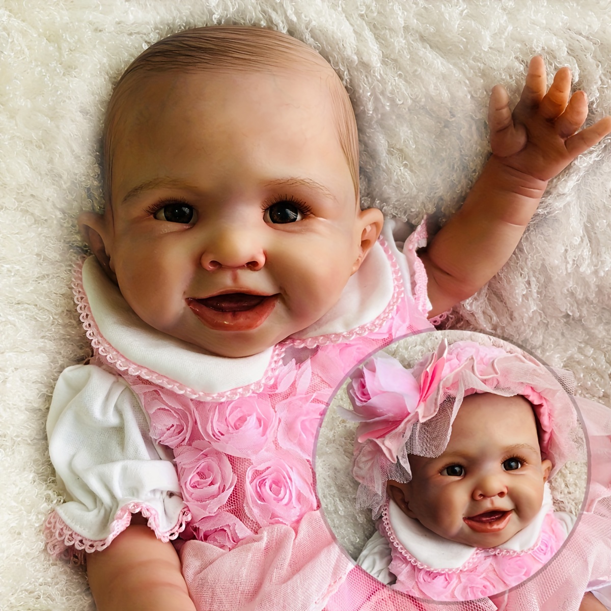 BABESIDE Muñecas Reborn Baby Girl de silicona de cuerpo completo de 12  pulgadas, muñeca de bebé de silicona con pelo arraigado a mano, muñeca de  bebé