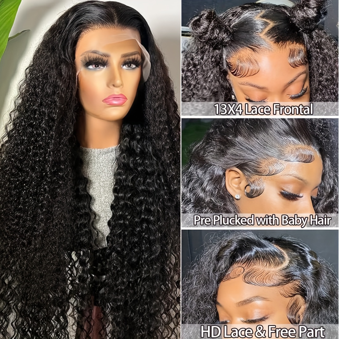 PrePlucked+KnotsBleached Wet Wavy 13x4 Frontal Lace Wig Side Part –  Luvmehair South Africa