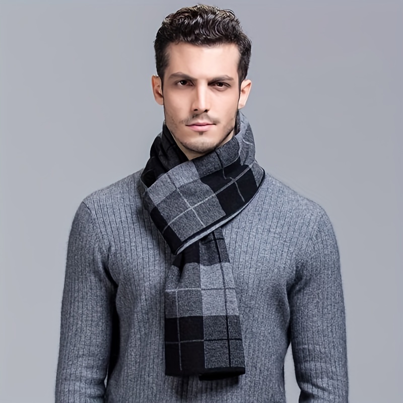

Fashion Wool Men's Scarf Winter Warm Scarf Men's Casual Student Scarf Premium Gift