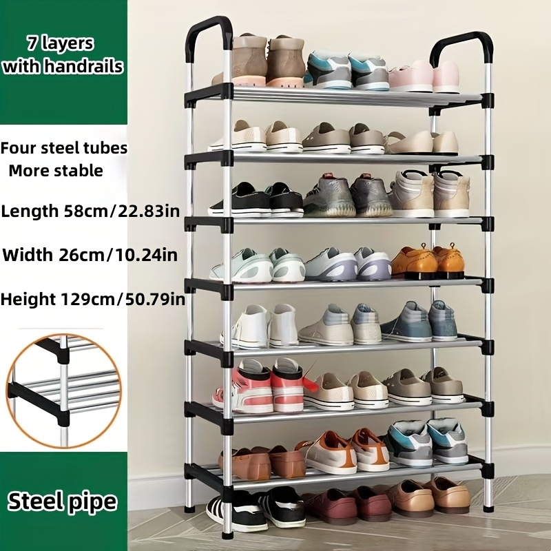 4/6/8-layer Plastic Economical Shoes Rack, Dustproof Easy