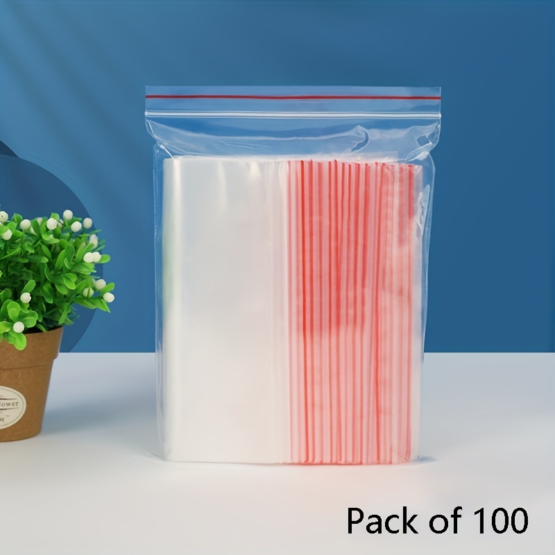 Plastic Zipper Bags Clear Poly Bag Resealable Zip Lock Bags - Temu