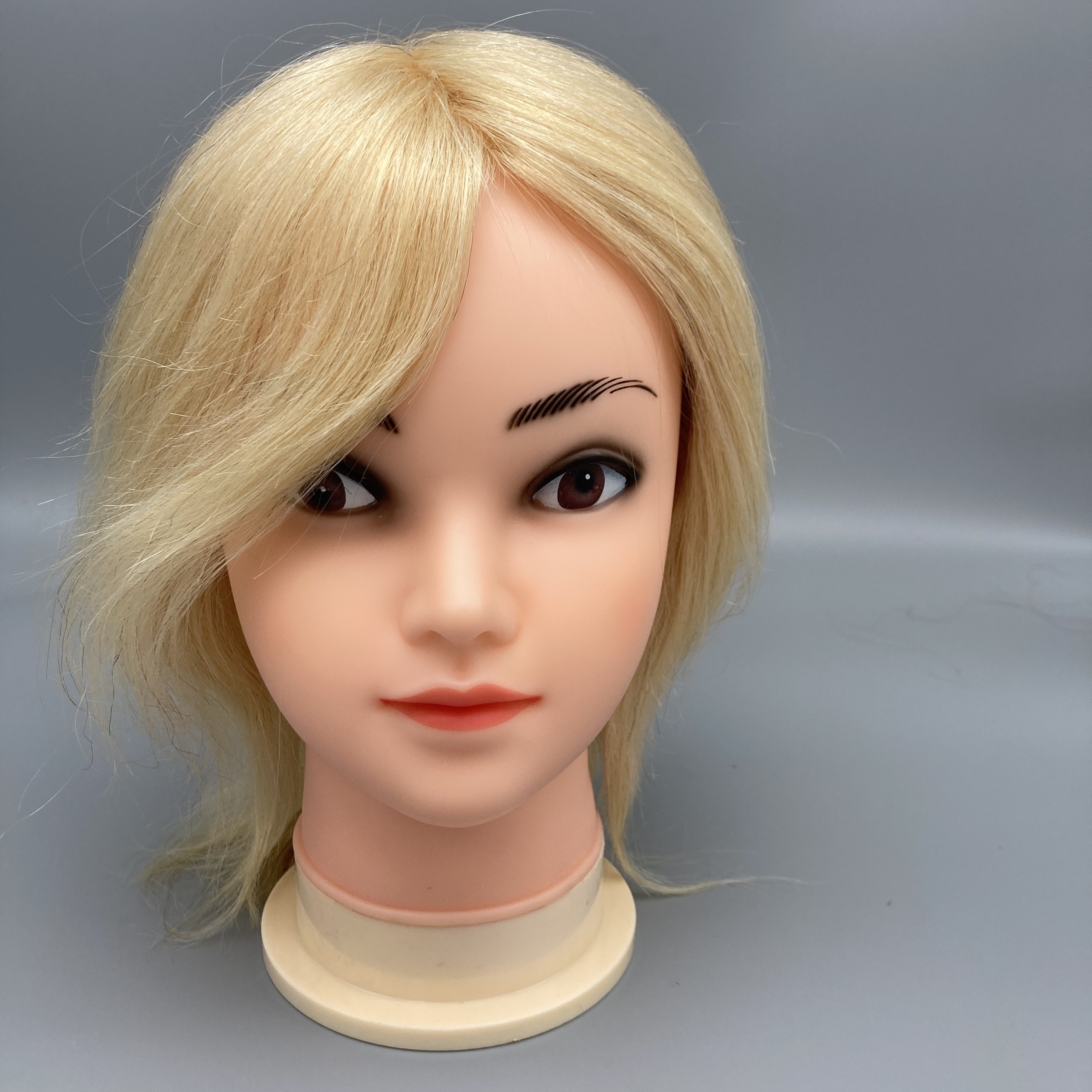 Mannequin Head With Hair Curly Beauty Training Head For - Temu