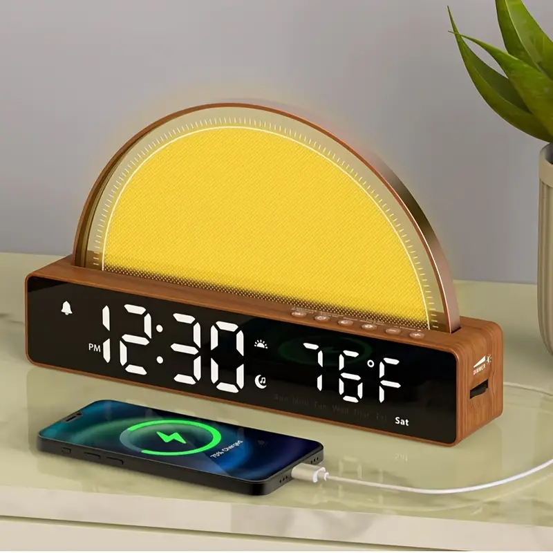 Sunrise Alarm Clock Wake Light Sunrise Simulation Touch Control Bedside  Lamp Dimmable Multicolor Snooze Sleep Aid 10 Natural Sounds Led Digital Alarm  Clock Heavy Sleepers Adults, Find Great Deals