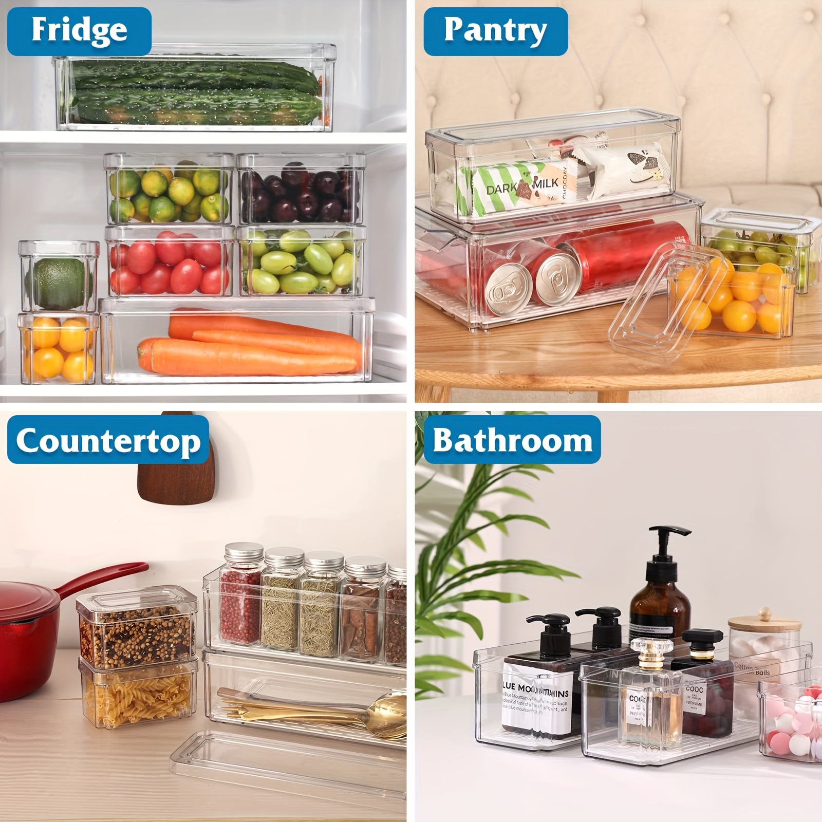 Organization boxes for the fridge - 6 pcs