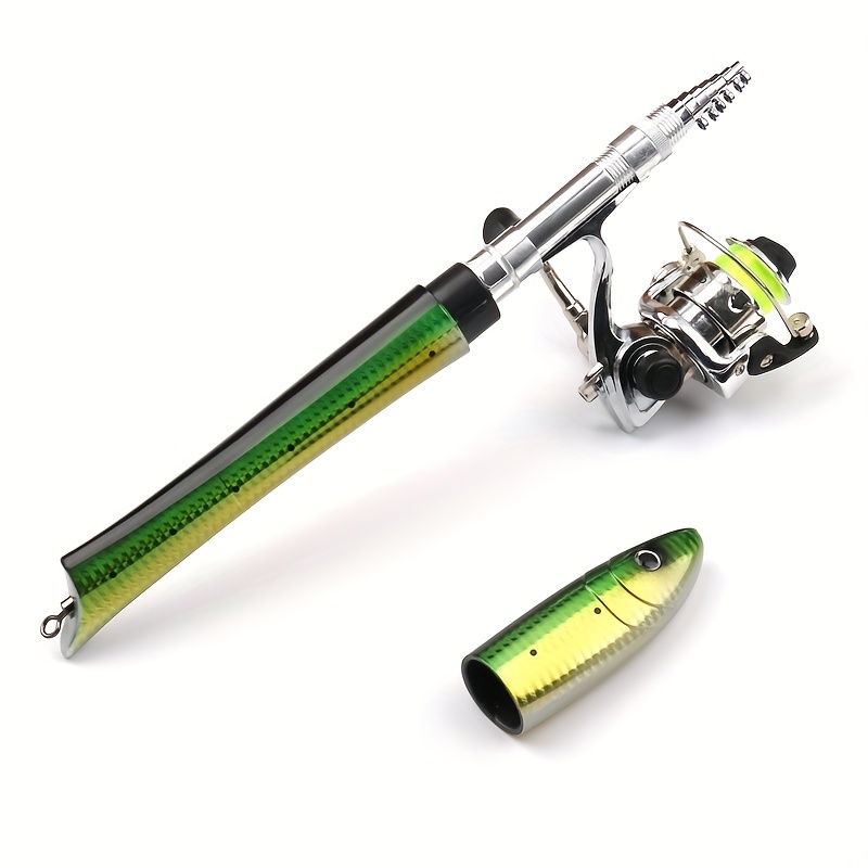 Fish Shaped Portable Pocket Fishing Rod Set Mini Rod For Ice - Temu Italy