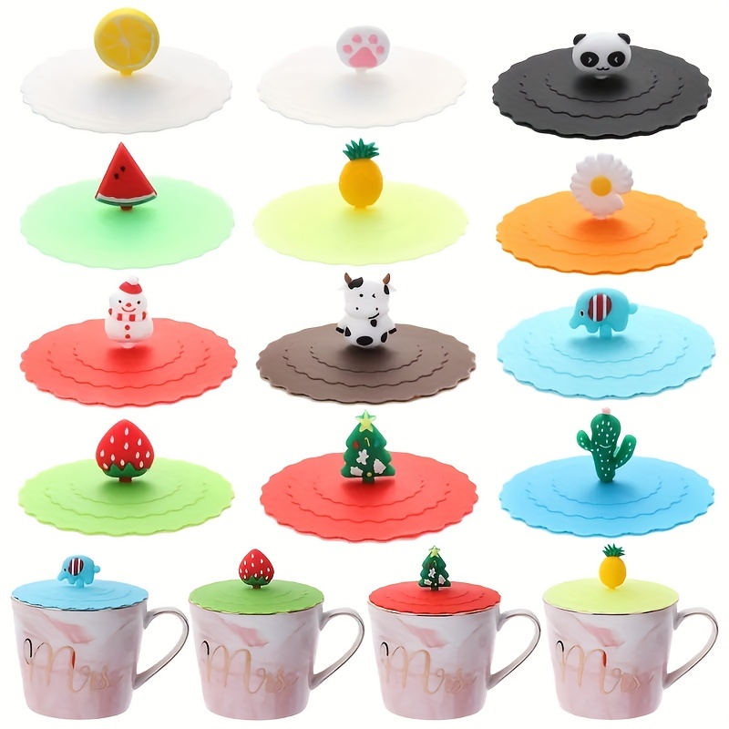 Creative Silicone Cup Cover Leak proof Dustproof Ceramic Tea - Temu