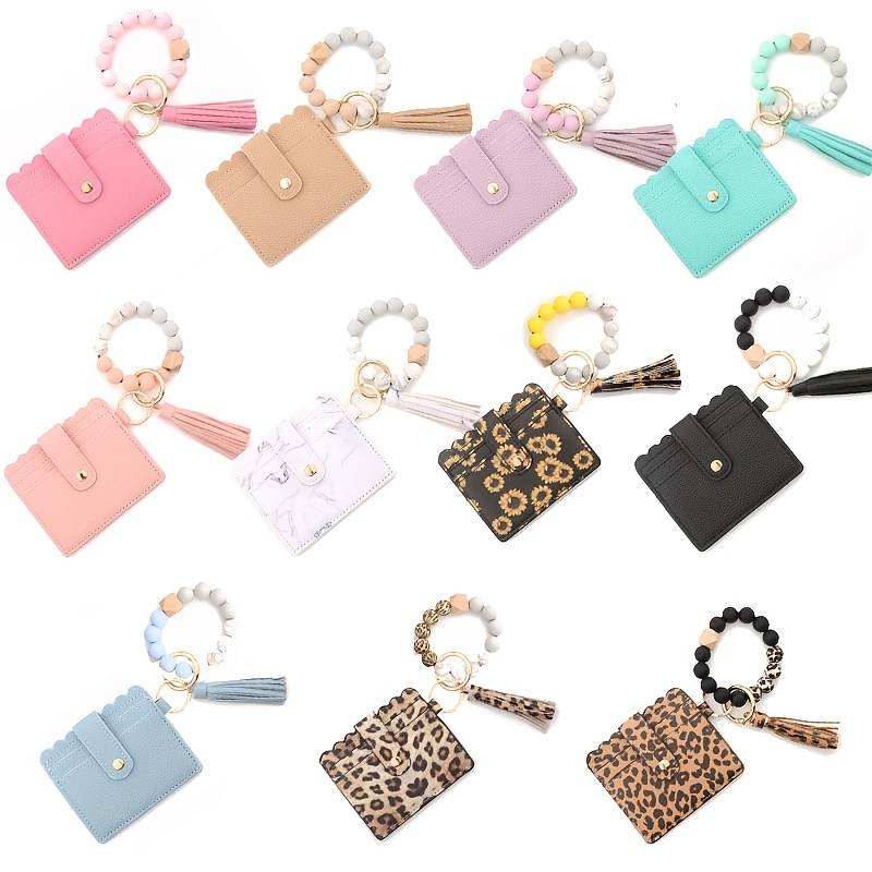 Temu Charms Leopard Pattern Bag Shaped Keychains