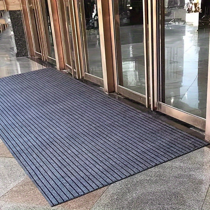 TEMU 1pc Striped Door Mat, Water-absorbing Bath Pad, Oil-proof Waterproof Living Room Rug, Washable Carpet, For Living Room Bedroom Bathroom Home Decor Indoor Decor Room Supplies Entrance