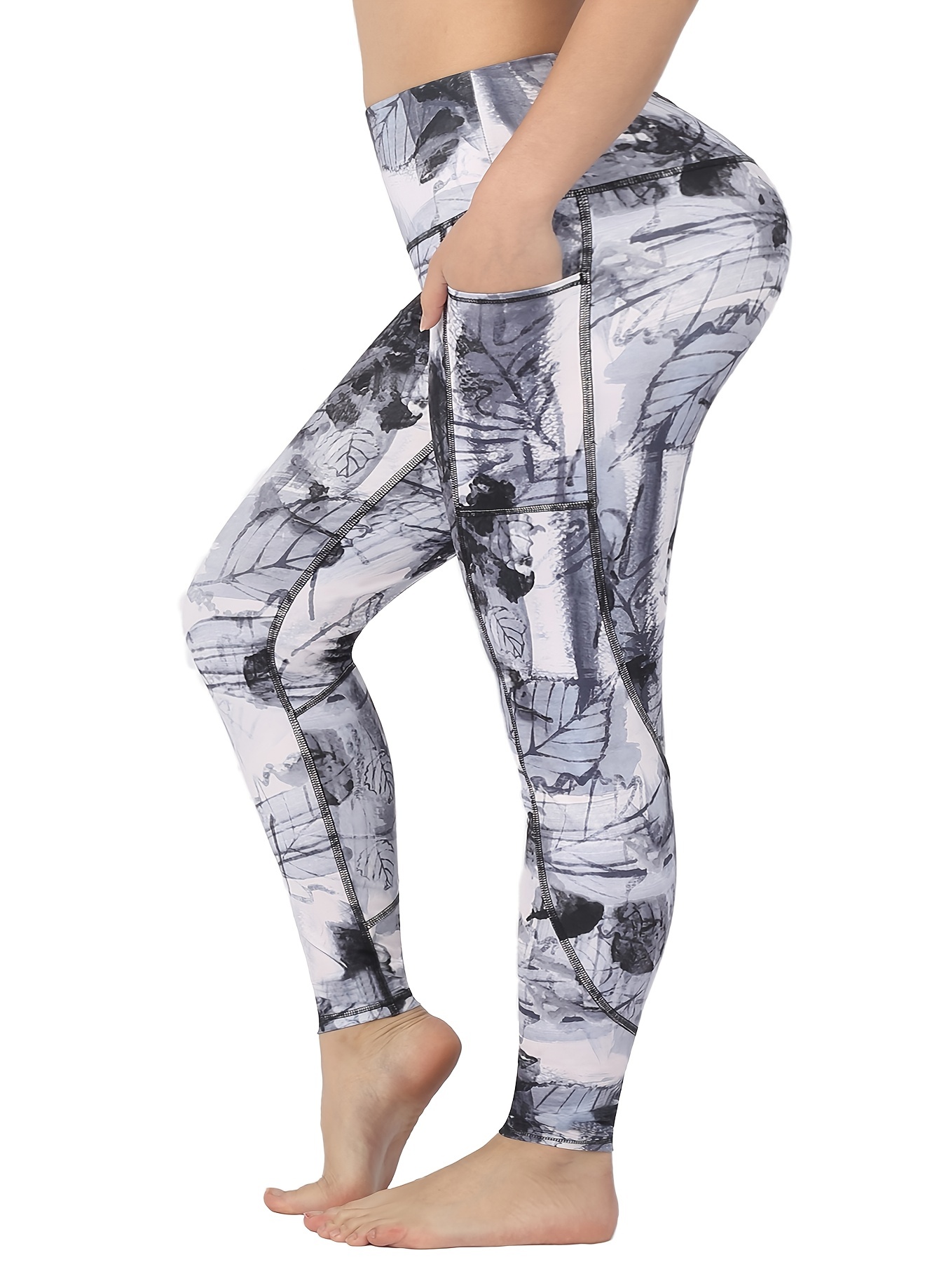 Deer Print High Stretchy Yoga Pants Slim Fitted Ankle Length - Temu