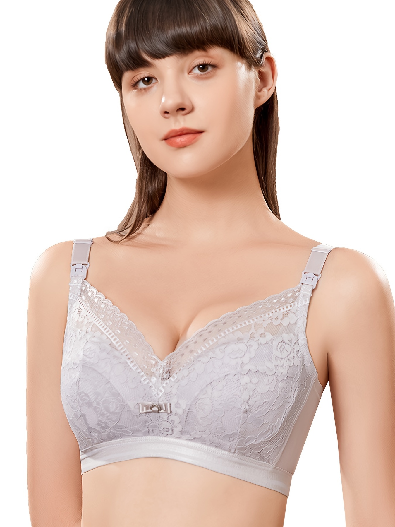 Pregnant Women's Lace Nursing Bras Supportive Breastfeeding - Temu