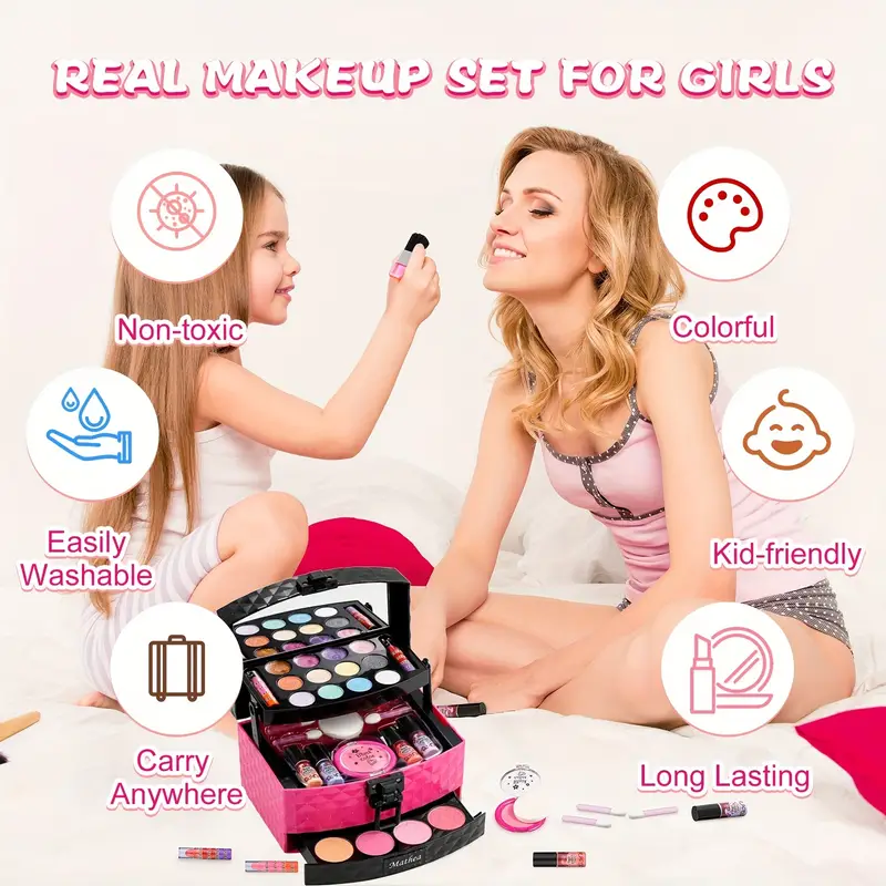 Delightful Washable Non toxic Makeup Set For Kids Perfect - Temu