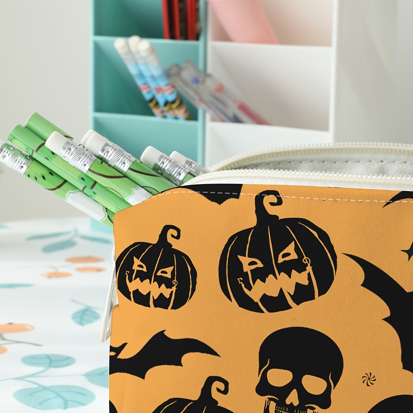 Pencil Case School Skull, Halloween Pencil Case